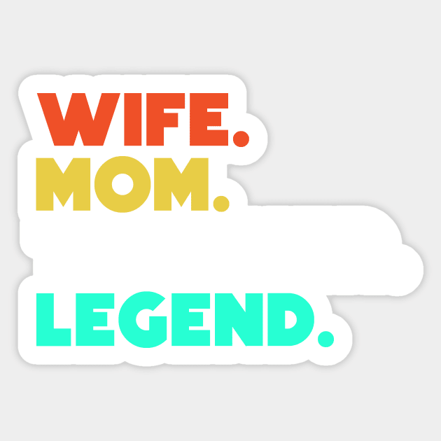 Wife.Mom.Trucker.Legend. Sticker by HerbalBlue